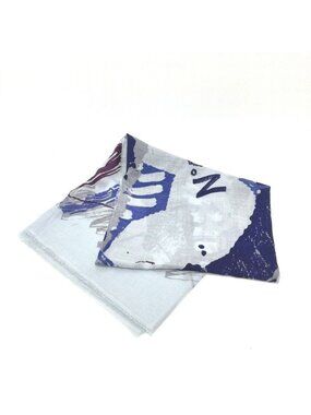 Chanel Shawl No5 Perfume Cashmere Blue